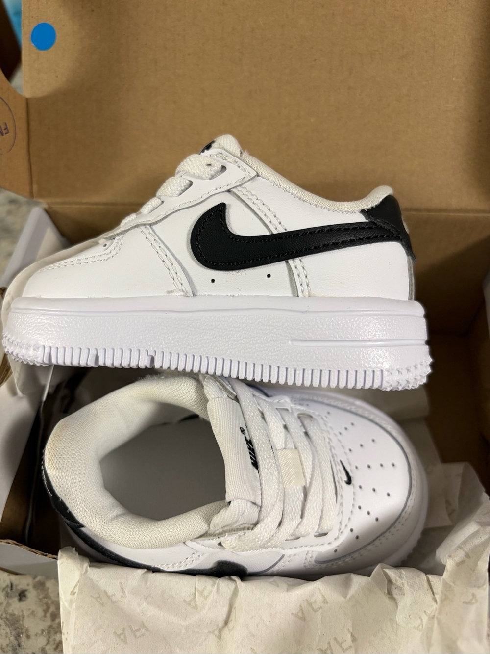 Nike White and Black Toddlers' Low-Top Sneakers